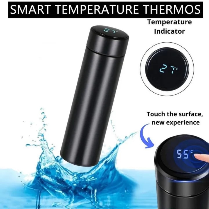 New Design 500ML Smart Thermos Water Bottle Led Digital Temperature Di